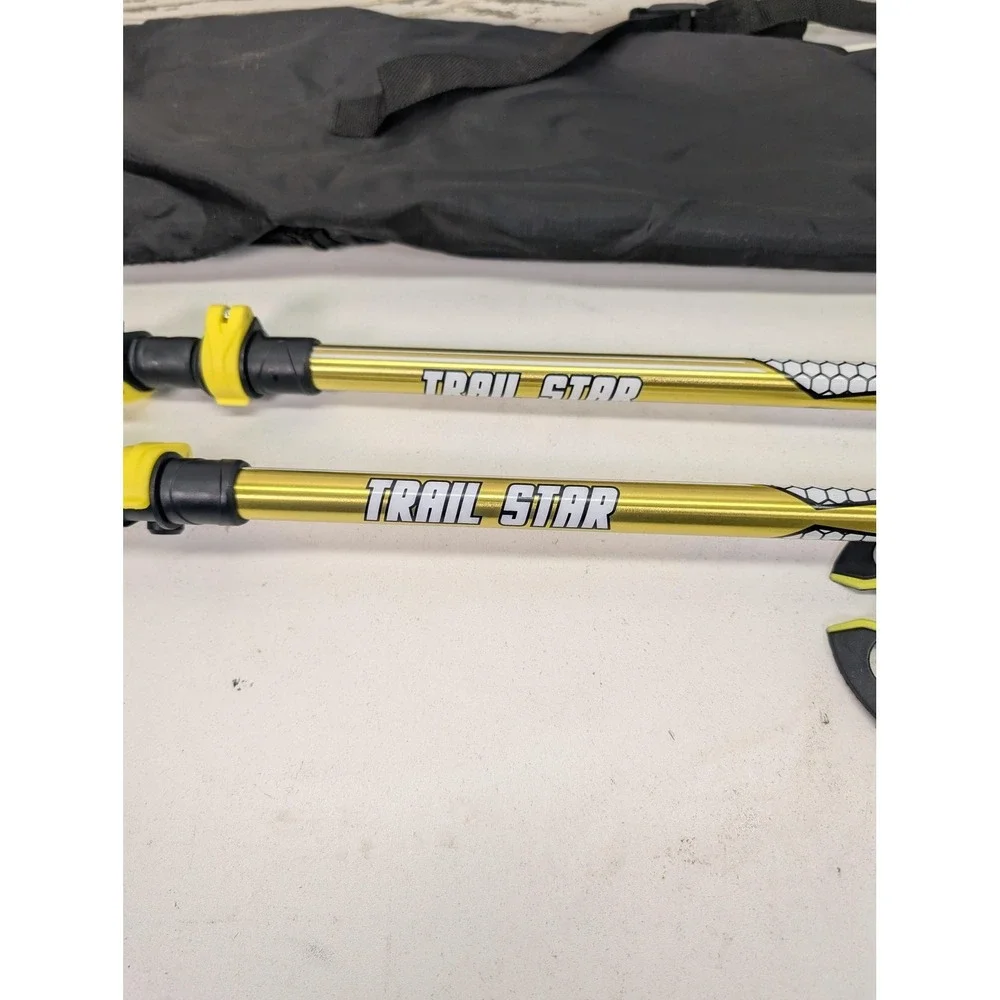 GO2GETHER Trail Star Trekking‎ Poles Set Gold Aluminum Hiking Walking Sticks